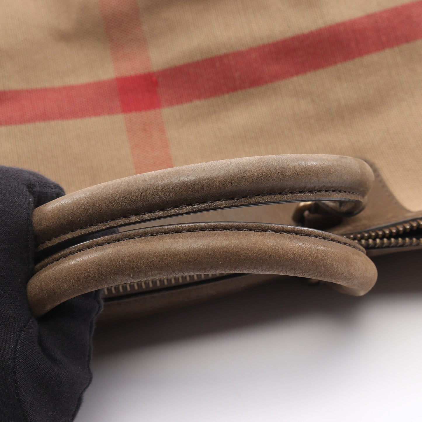 メガチェック ハンドバッグ キャンバス レザー ベージュ マルチカラー 2WAY バーバリー バッグ BURBERRY