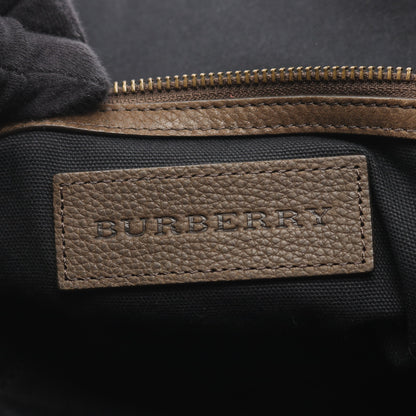 メガチェック ハンドバッグ キャンバス レザー ベージュ マルチカラー 2WAY バーバリー バッグ BURBERRY