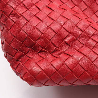 イントレチャート ハンドバッグ トートバッグ レザー レッド ボッテガヴェネタ バッグ BOTTEGA VENETA