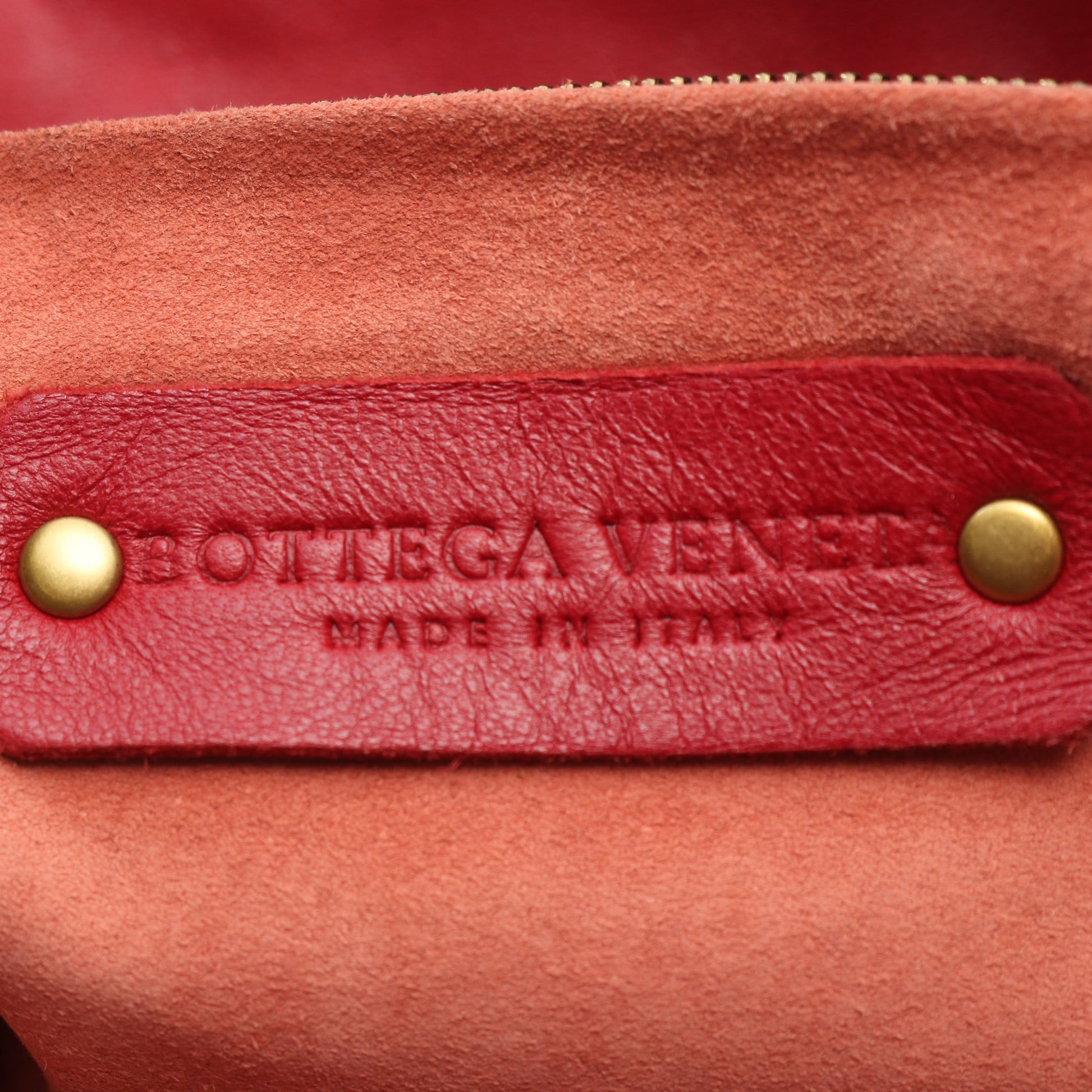 イントレチャート ハンドバッグ トートバッグ レザー レッド ボッテガヴェネタ バッグ BOTTEGA VENETA