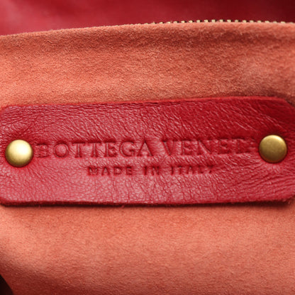 イントレチャート ハンドバッグ トートバッグ レザー レッド ボッテガヴェネタ バッグ BOTTEGA VENETA