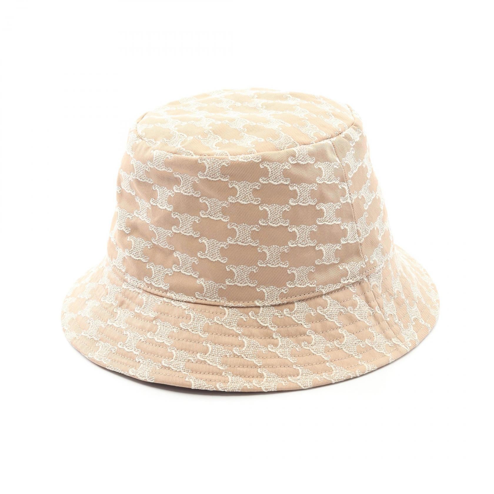 美品 CELINE 22AW トリオンフ バケットハット コットンギャバジン L CELINE トリオンフ バケットハット / コットンギャバジン