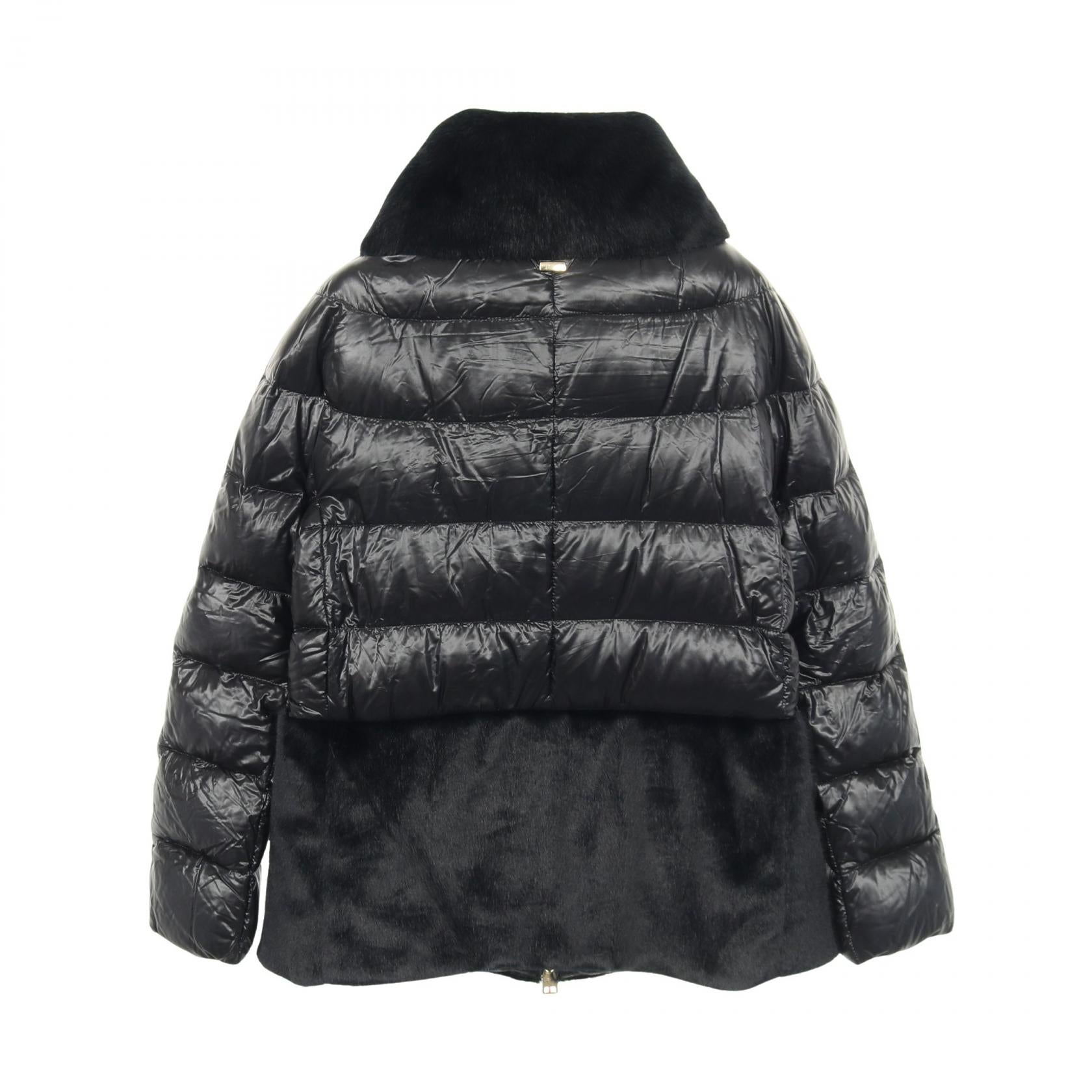 Herno ブラック ダウンジャケット ファー付き HERNO（ヘルノ） ダウン ダウンジャケット ファーコート ブルゾン