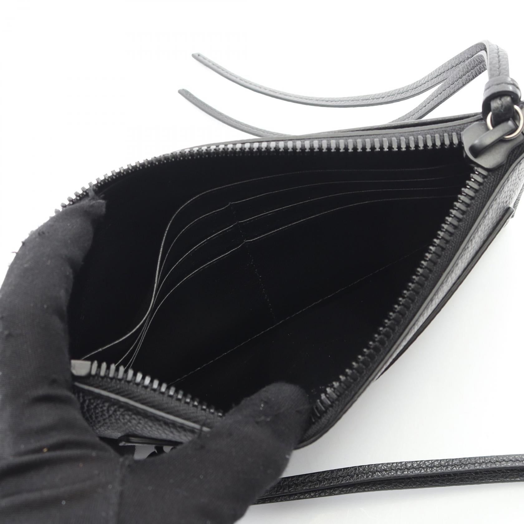 ネオクラシック クラッチバッグ レザー ブラック バレンシアガ – RECLO