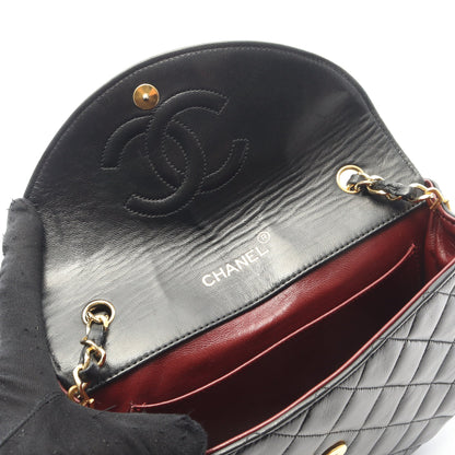 マトラッセ チェーンショルダーバッグ ラムスキン ブラック ゴールド金具 シャネル バッグ CHANEL