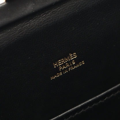 ショルダーバッグ ボックスカーフ ブラック ゴールド金具 エルメス バッグ HERMES