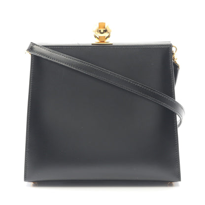 ショルダーバッグ ボックスカーフ ブラック ゴールド金具 エルメス バッグ HERMES