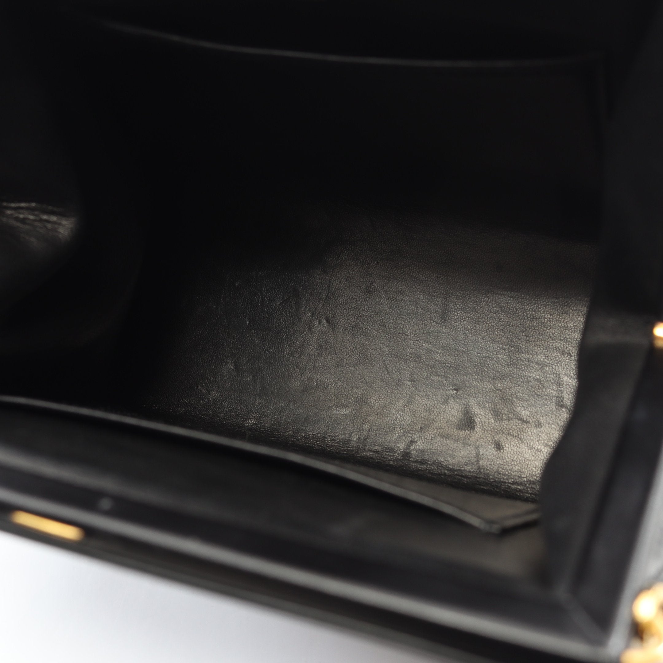 ショルダーバッグ ボックスカーフ ブラック ゴールド金具 エルメス – RECLO