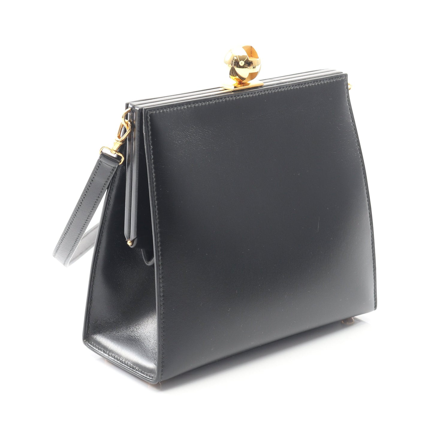 ショルダーバッグ ボックスカーフ ブラック ゴールド金具 エルメス バッグ HERMES