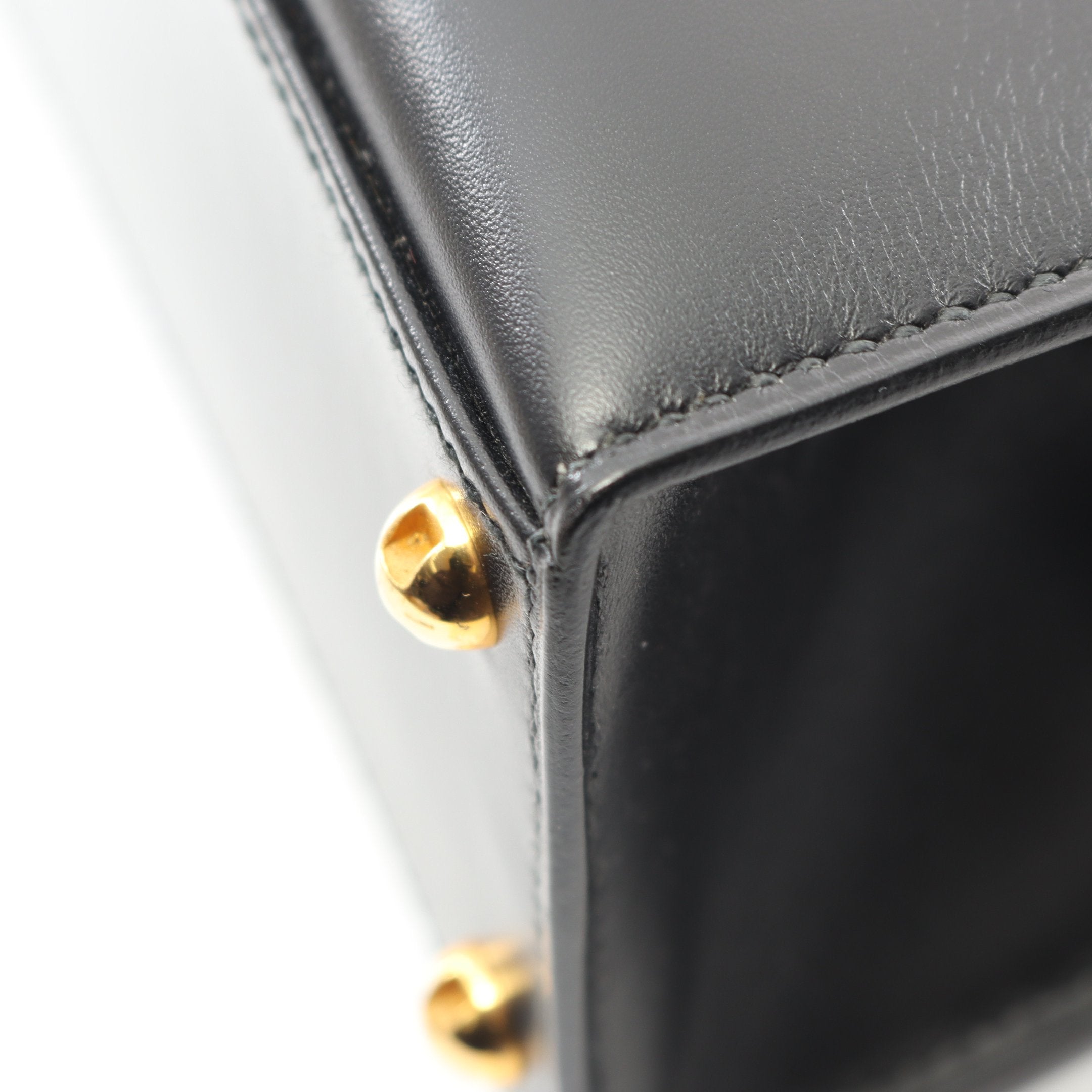 ショルダーバッグ ボックスカーフ ブラック ゴールド金具 エルメス – RECLO