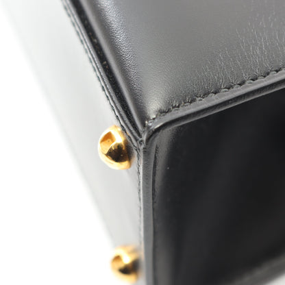 ショルダーバッグ ボックスカーフ ブラック ゴールド金具 エルメス バッグ HERMES