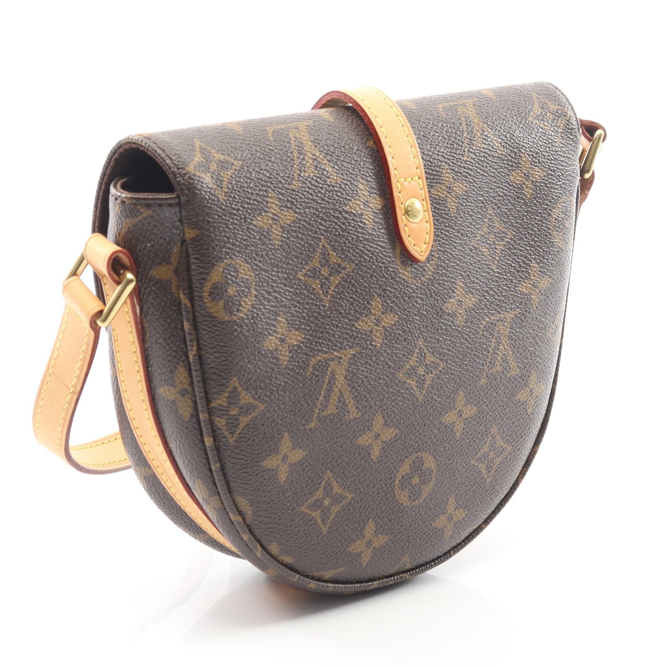 シャンティPM モノグラム ショルダーバッグ PVC レザー ブラウン ルイ