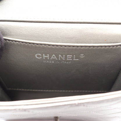 マトラッセ チェーンショルダーバッグ レザー シルバー シルバー金具 シャネル バッグ CHANEL