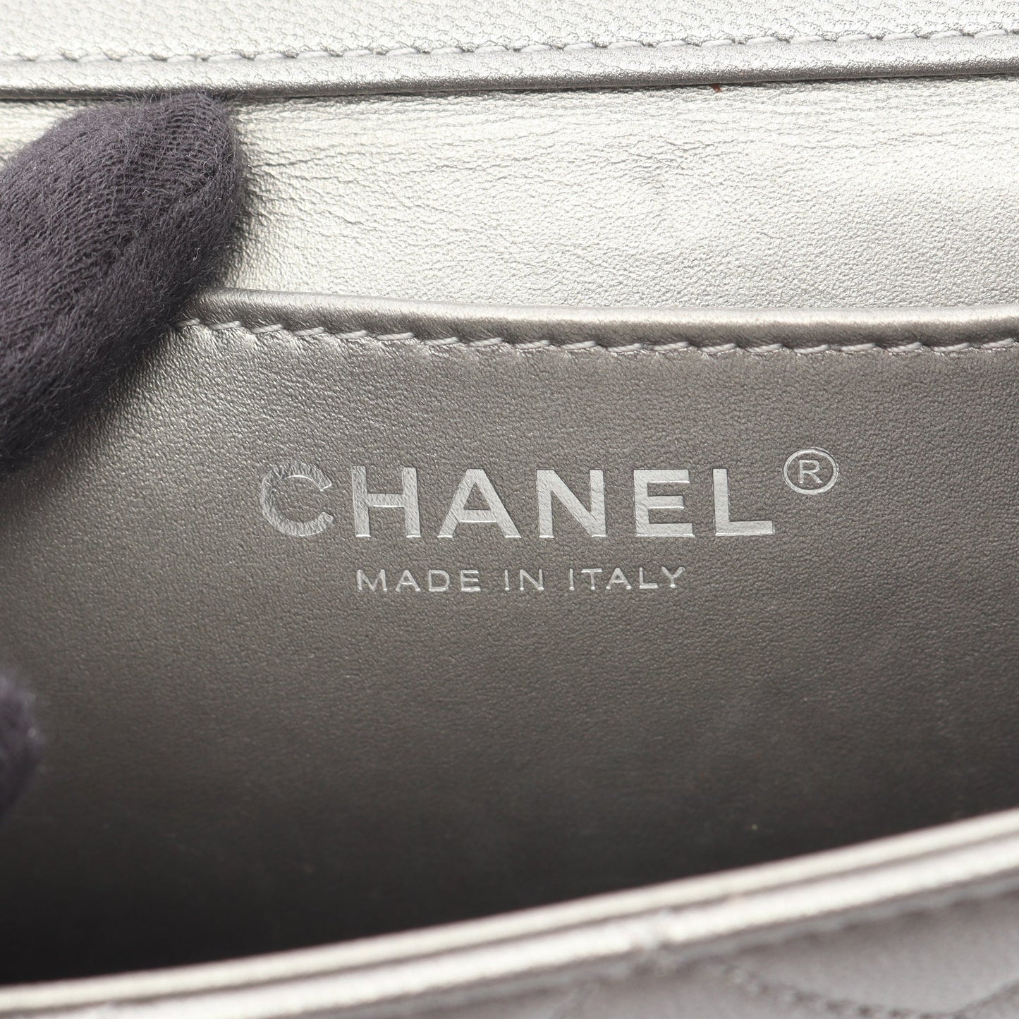 マトラッセ チェーンショルダーバッグ レザー シルバー シルバー金具 シャネル バッグ CHANEL