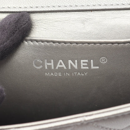 マトラッセ チェーンショルダーバッグ レザー シルバー シルバー金具 シャネル バッグ CHANEL
