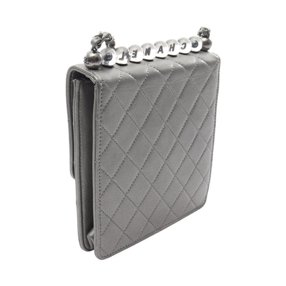 マトラッセ チェーンショルダーバッグ レザー シルバー シルバー金具 シャネル バッグ CHANEL