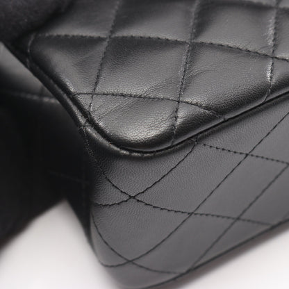 マトラッセ Wフラップ Wチェーンショルダーバッグ ラムスキン ブラック ゴールド金具 シャネル バッグ CHANEL