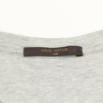 ダミエ 半袖Tシャツ クルーネック コットン グレー ポケット付き ルイヴィトン トップス LOUIS VUITTON