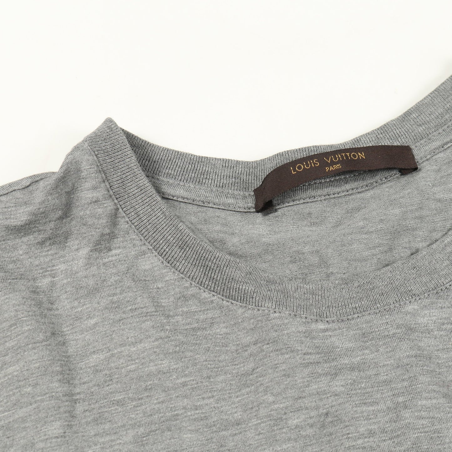 半袖Tシャツ クルーネック ホットドッグ プリント コットン グレー ルイヴィトン トップス LOUIS VUITTON