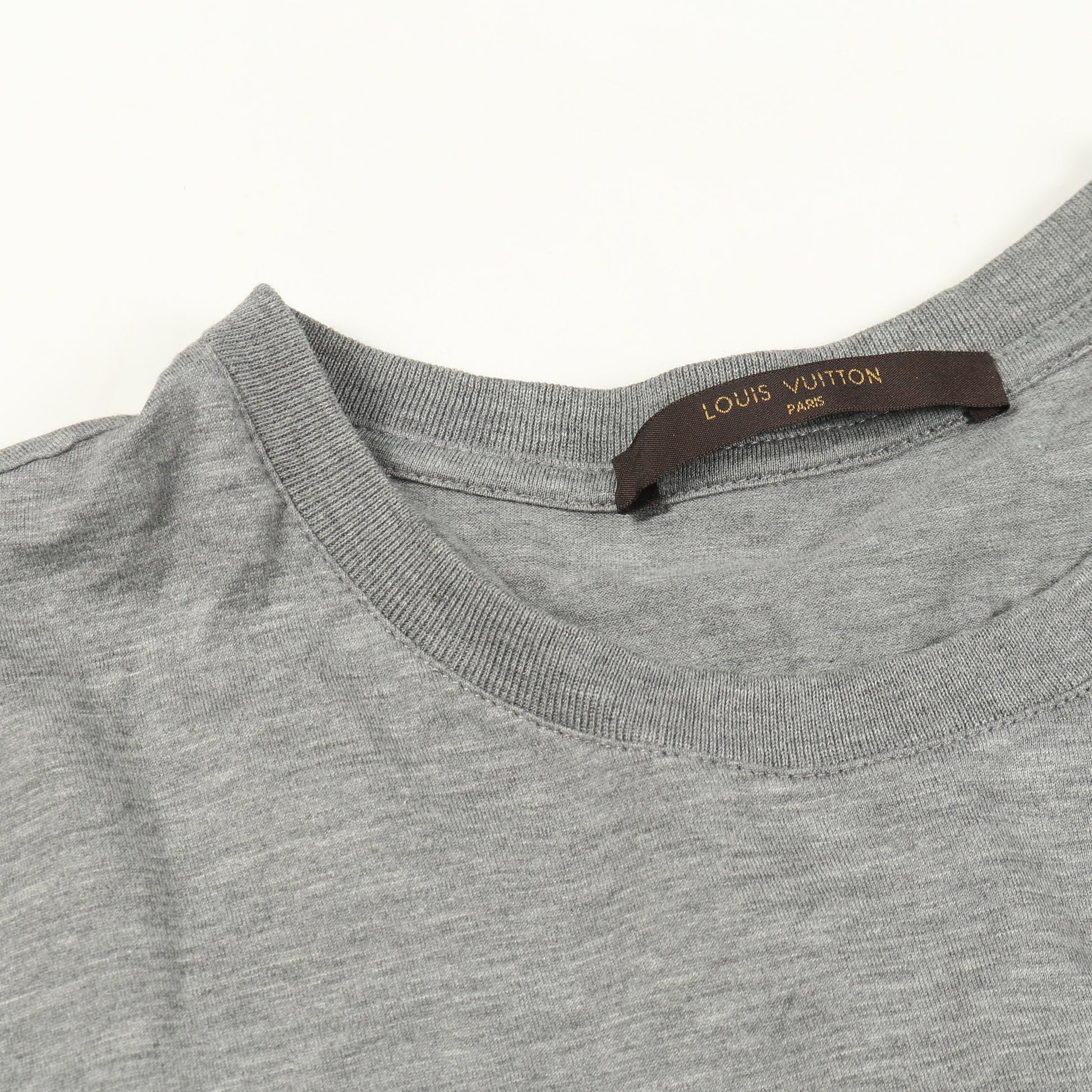 半袖Tシャツ クルーネック ホットドッグ プリント コットン グレー ルイヴィトン トップス LOUIS VUITTON