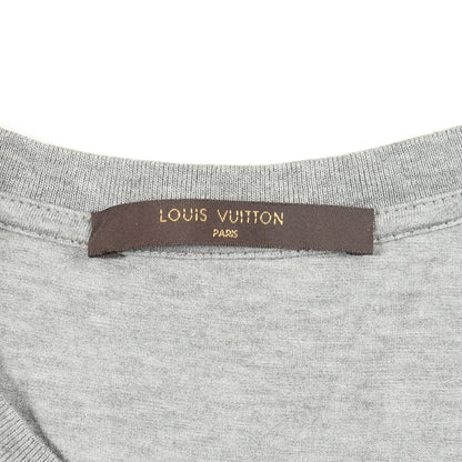半袖Tシャツ クルーネック ホットドッグ プリント コットン グレー ルイヴィトン トップス LOUIS VUITTON