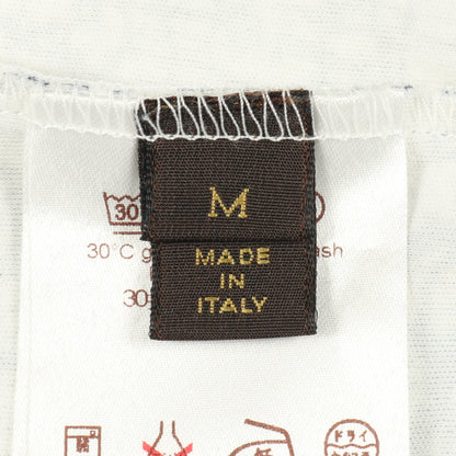 半袖Tシャツ クルーネック 総柄 コットン ホワイト ネイビー ルイヴィトン トップス LOUIS VUITTON