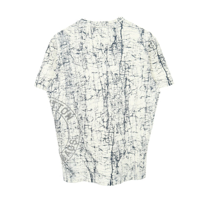 半袖Tシャツ クルーネック 総柄 コットン ホワイト ネイビー ルイヴィトン トップス LOUIS VUITTON