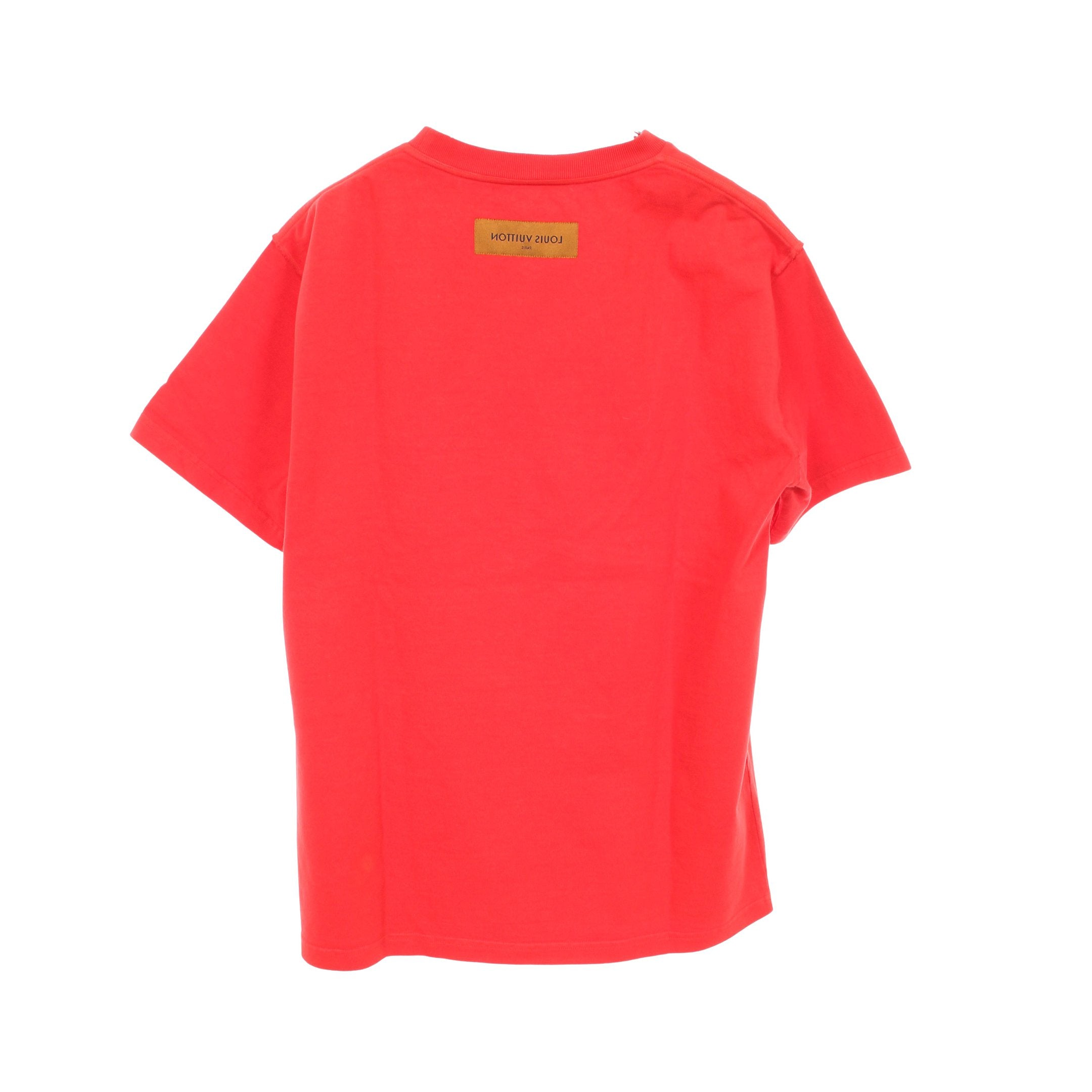 インサイドアウト 半袖Tシャツ クルーネック コットン レッド ルイ