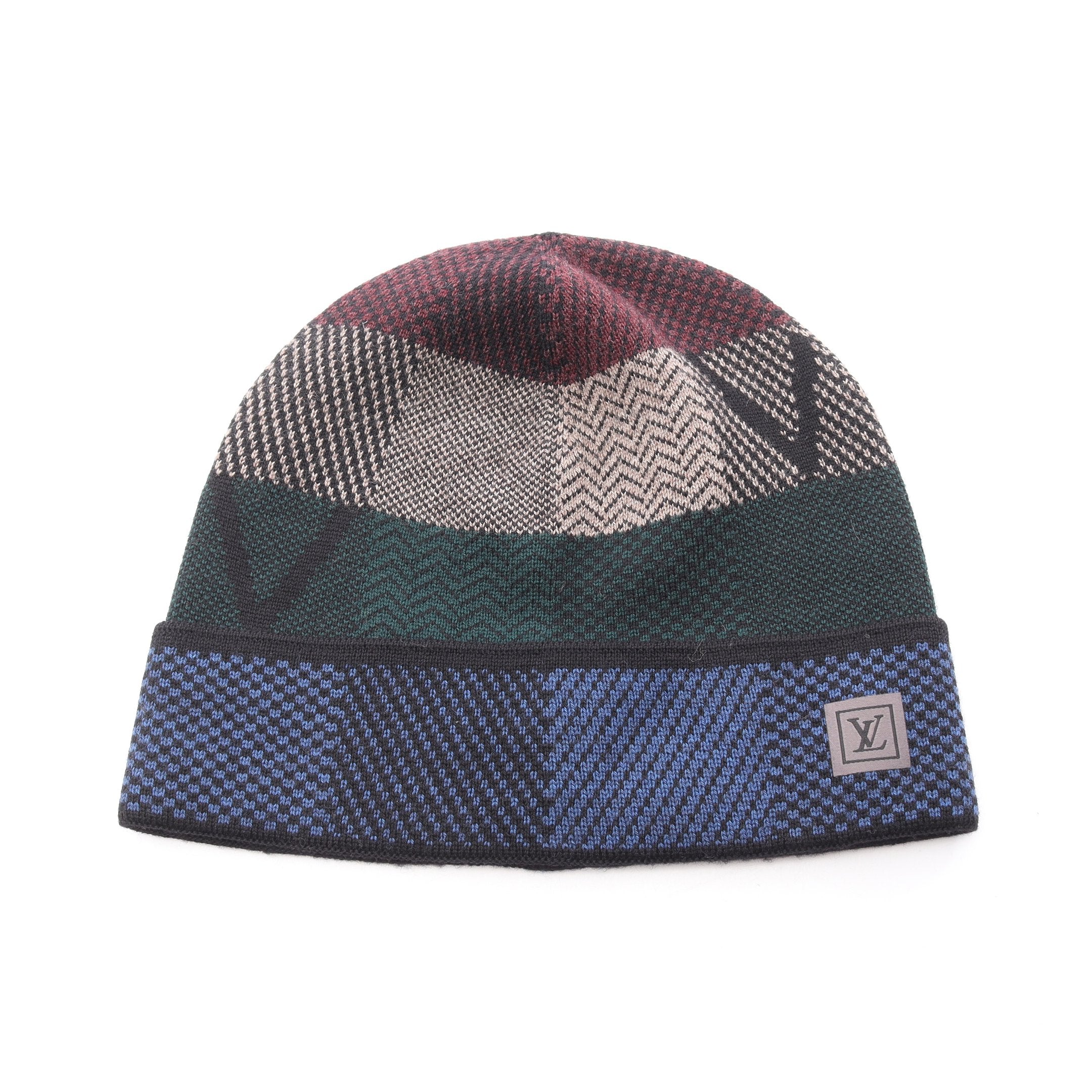 LV ヘッドライン ニット帽 ビーニー ウール マルチカラー ルイヴィトン