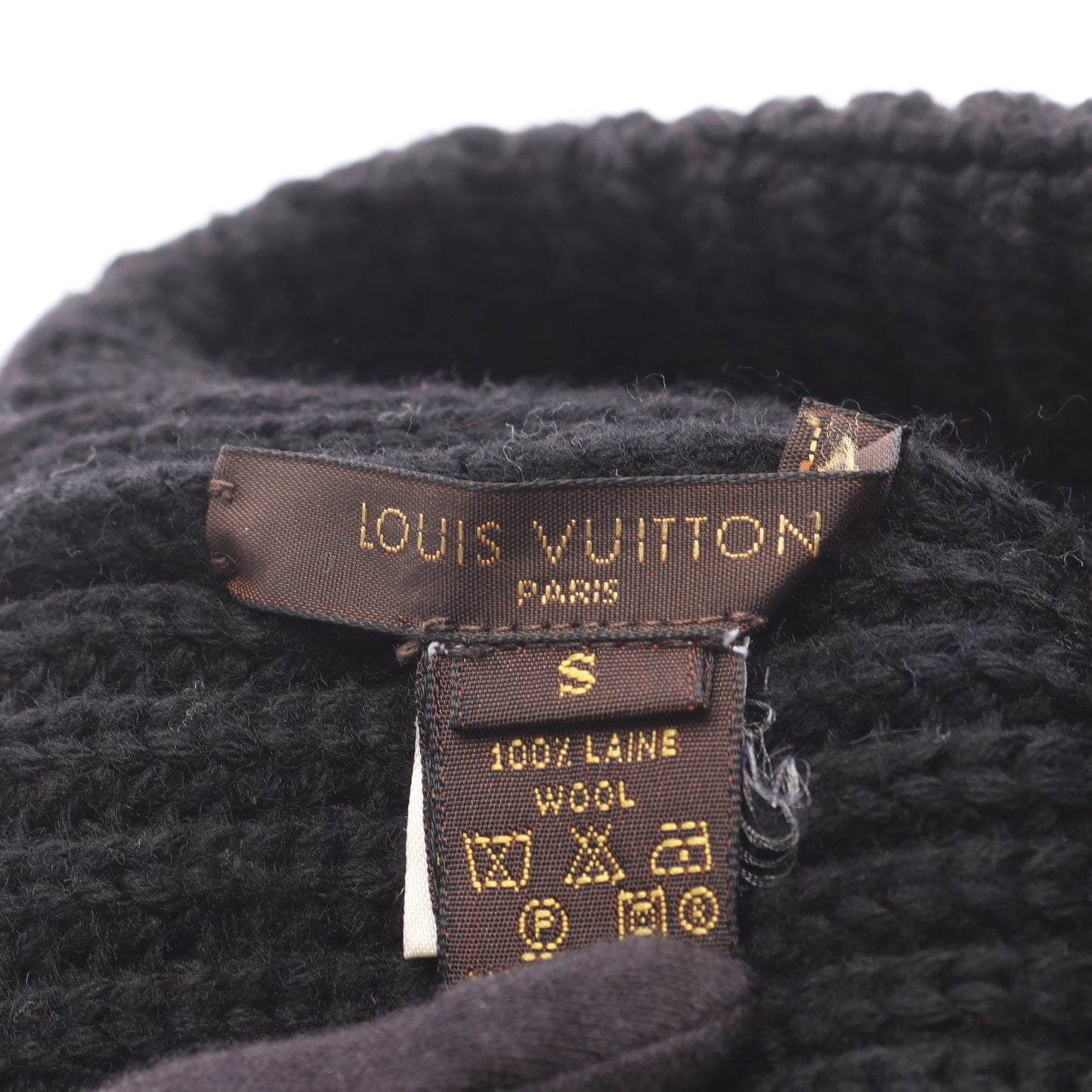 ニットキャップ ビーニー ウール ブラック ルイヴィトン 財布・小物 LOUIS VUITTON
