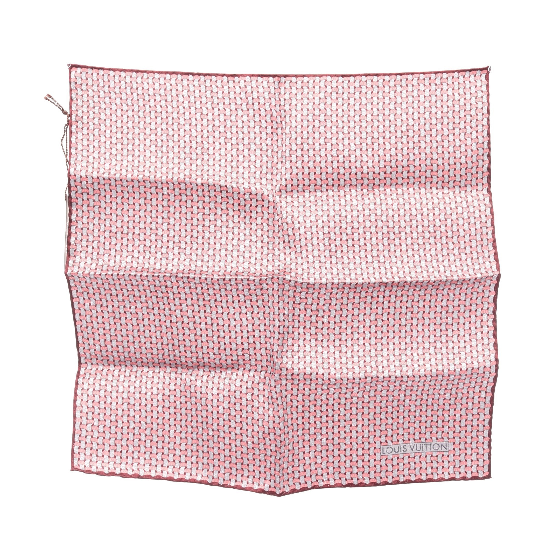 ポケットチーフ スカーフ シルク ボルドー グレー ルイヴィトン – RECLO