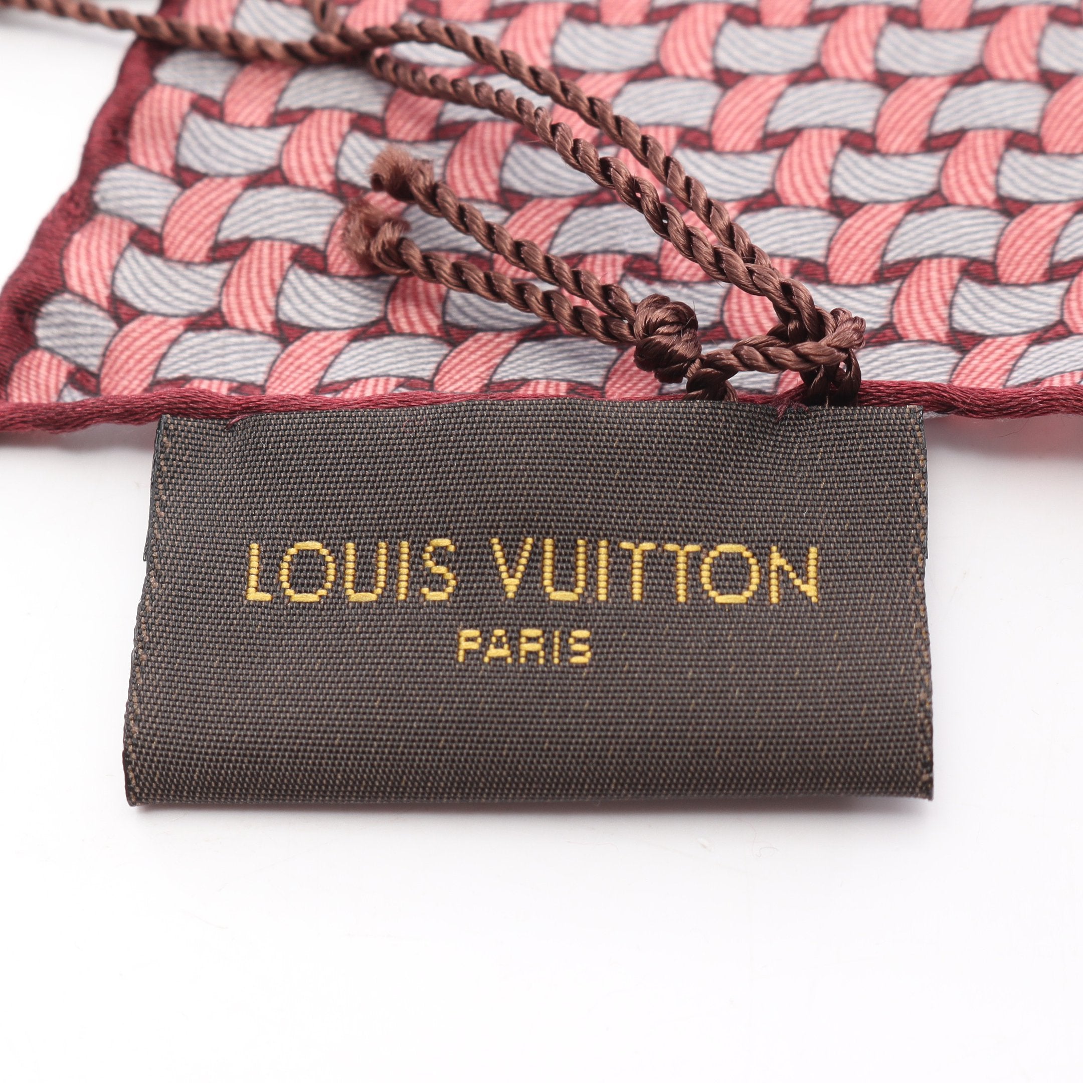 ポケットチーフ スカーフ シルク ボルドー グレー ルイヴィトン – RECLO