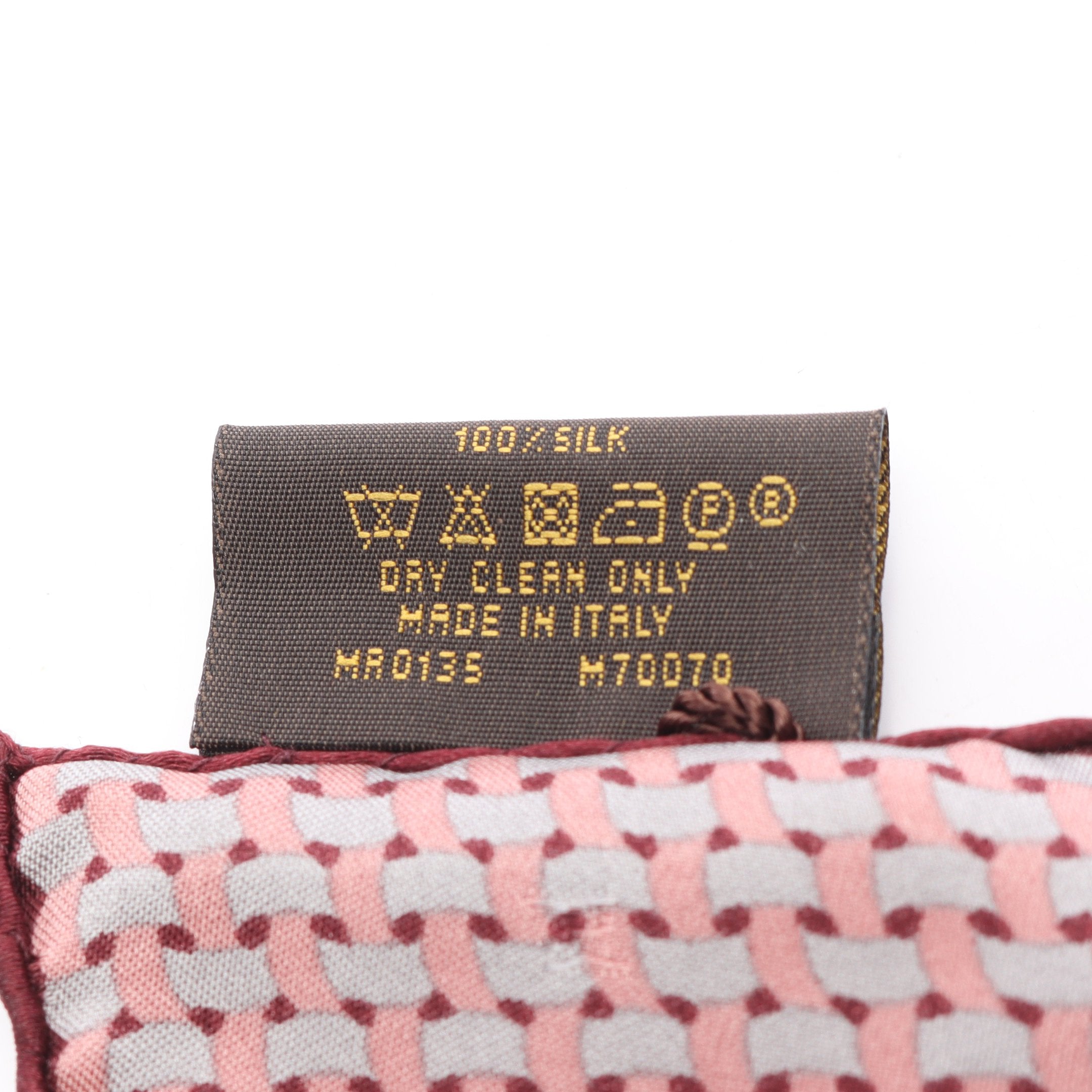 ポケットチーフ スカーフ シルク ボルドー グレー ルイヴィトン – RECLO