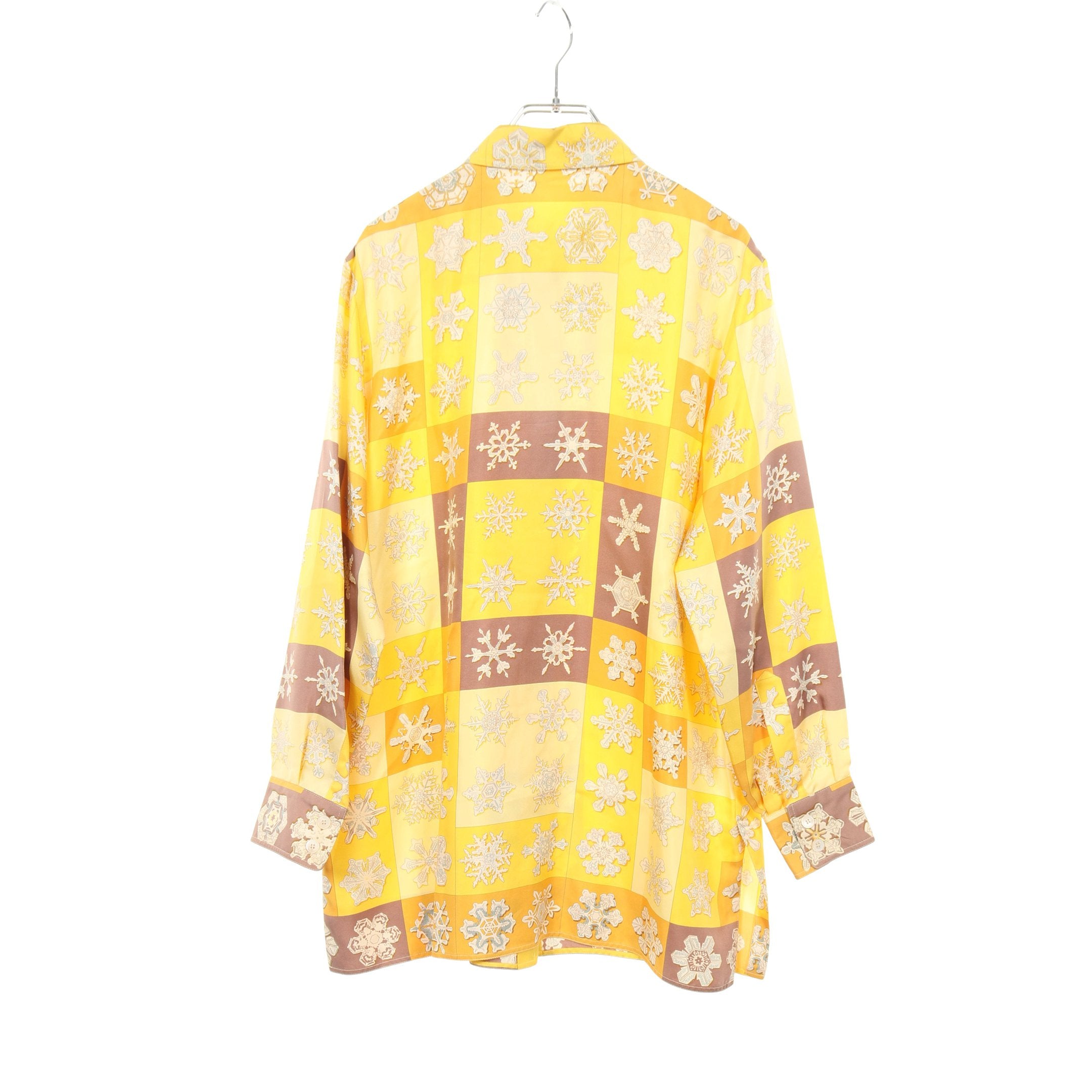 シャツ 長袖 シルク イエロー マルチカラー エルメス – RECLO