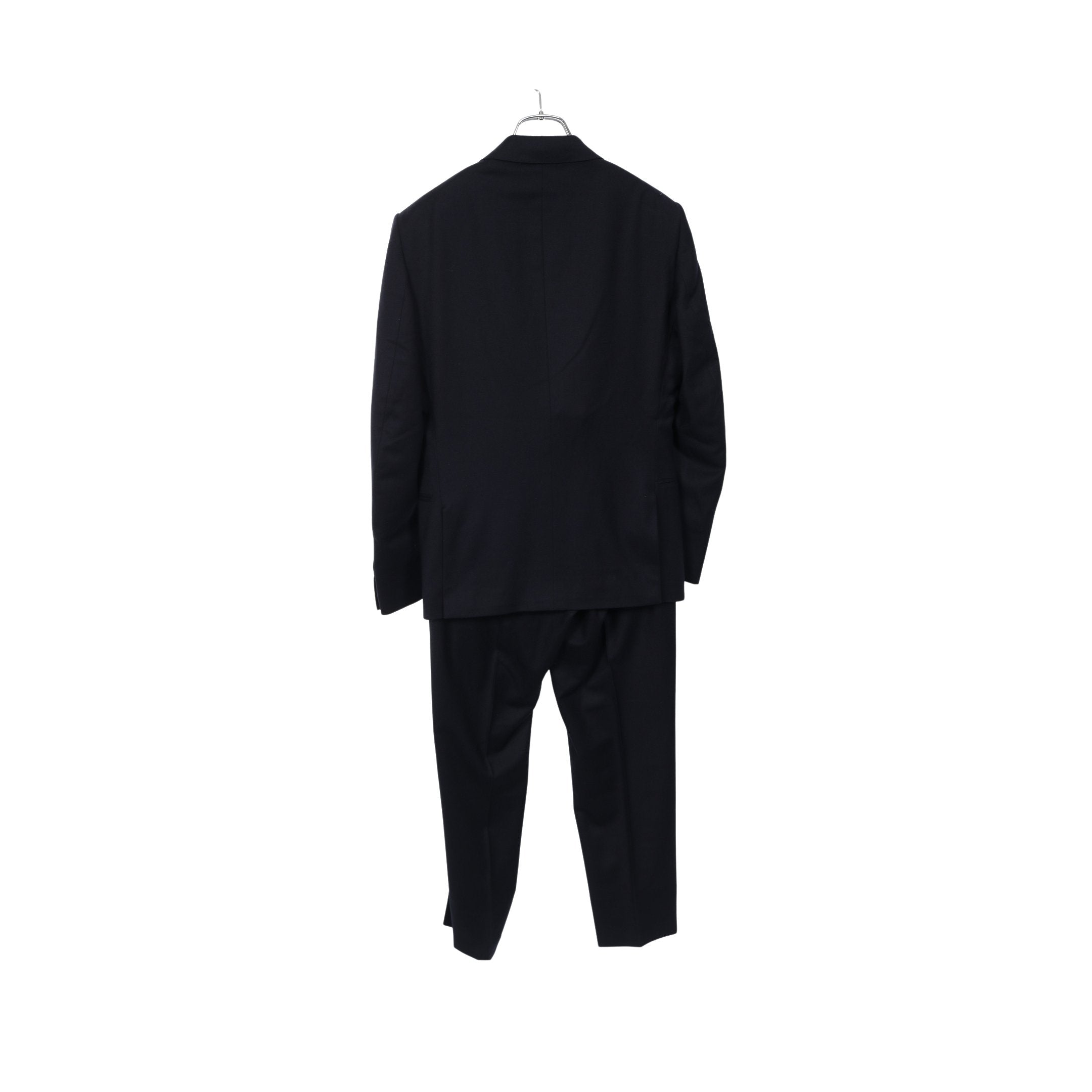 LVロゴボタン ダブルブレスト スーツ ウール ネイビー ルイヴィトン