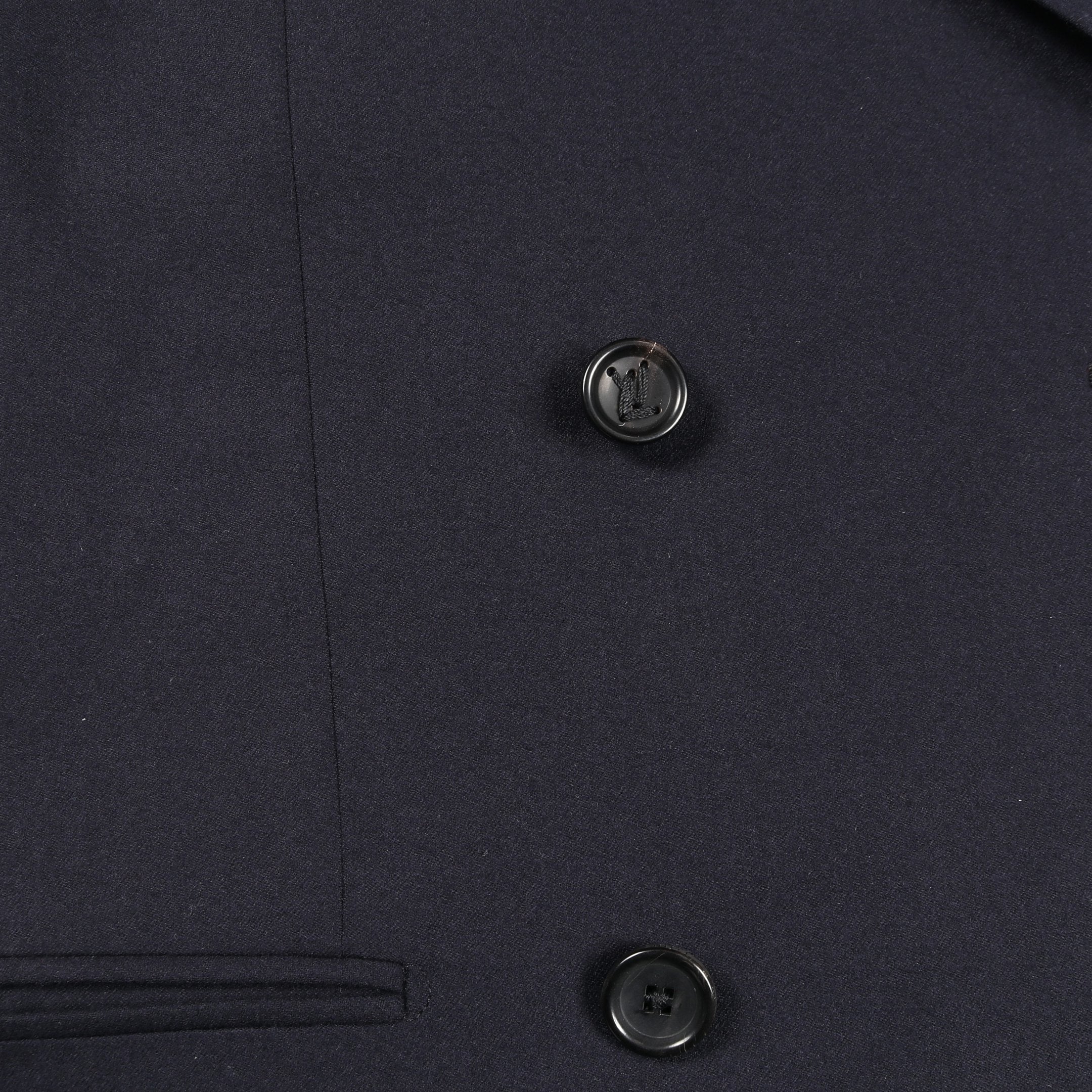 LVロゴボタン ダブルブレスト スーツ ウール ネイビー ルイヴィトン