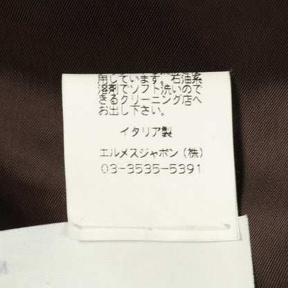 テーラードジャケット コットン ダークブラウン エルメス アウター HERMES