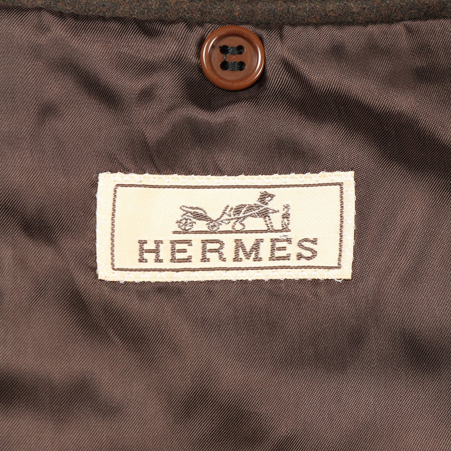 テーラードジャケット コットン ダークブラウン エルメス アウター HERMES