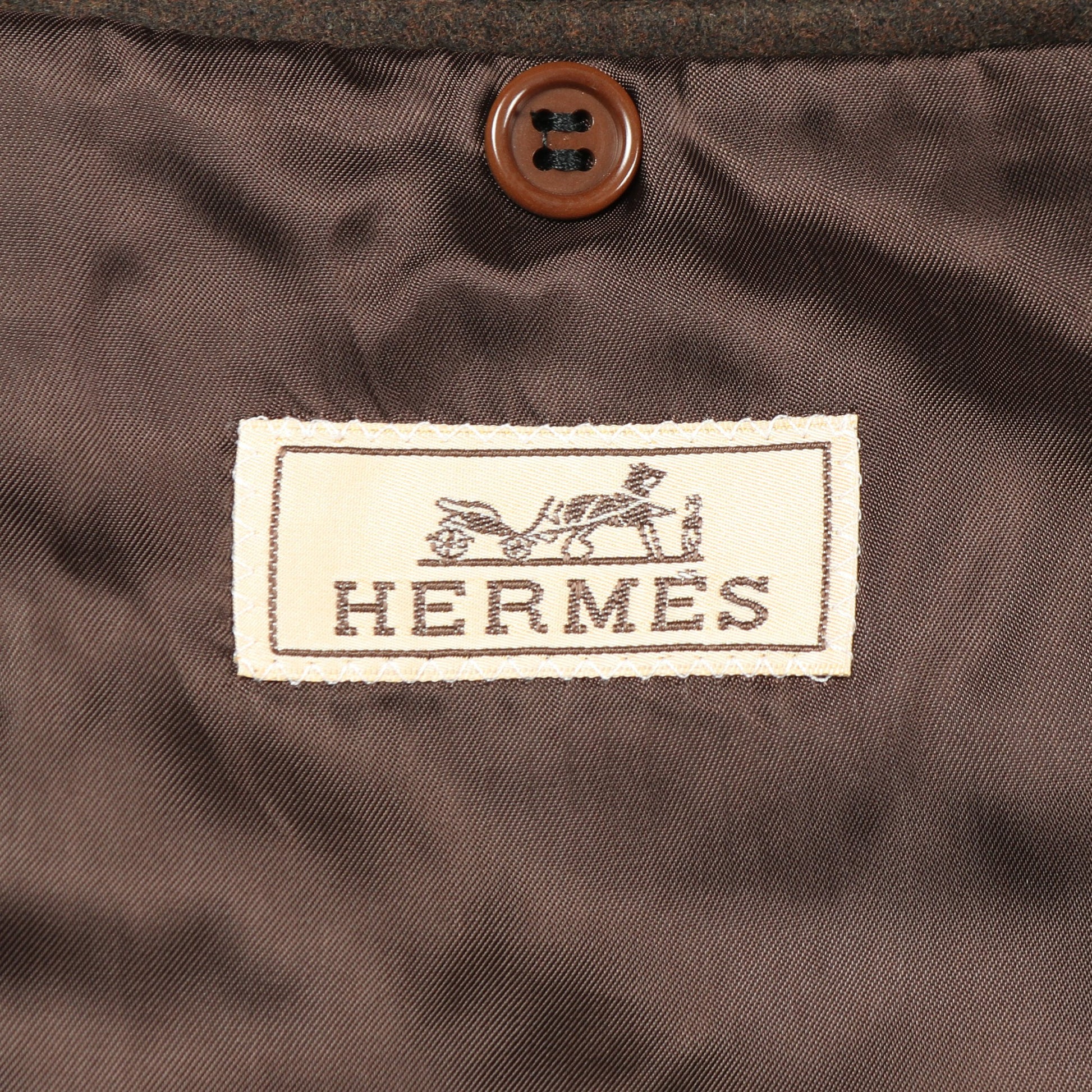テーラードジャケット コットン ダークブラウン エルメス アウター HERMES
