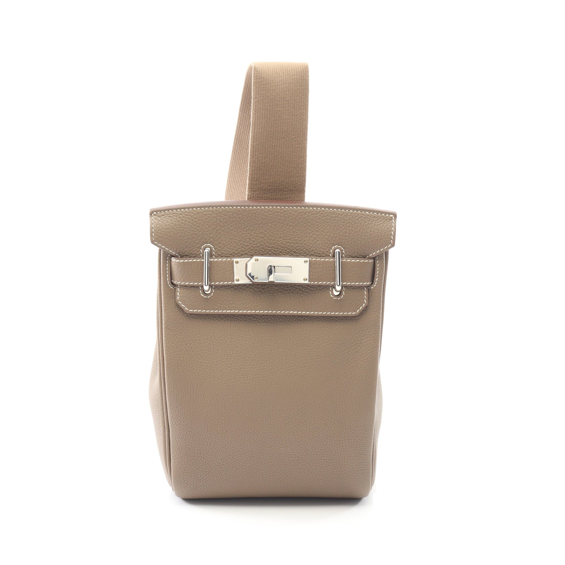 ケリーアッカドPM エトゥープ ボディバッグ トゴ グレーブラウン シルバー金具 W刻印 エルメス バッグ HERMES