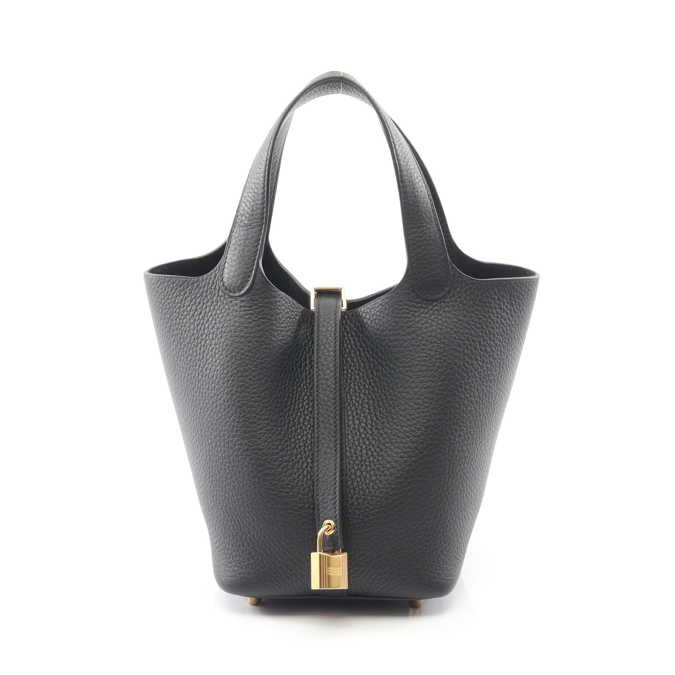 ピコタンロックPM ハンドバッグ トリヨンクレマンス ブラック ゴールド