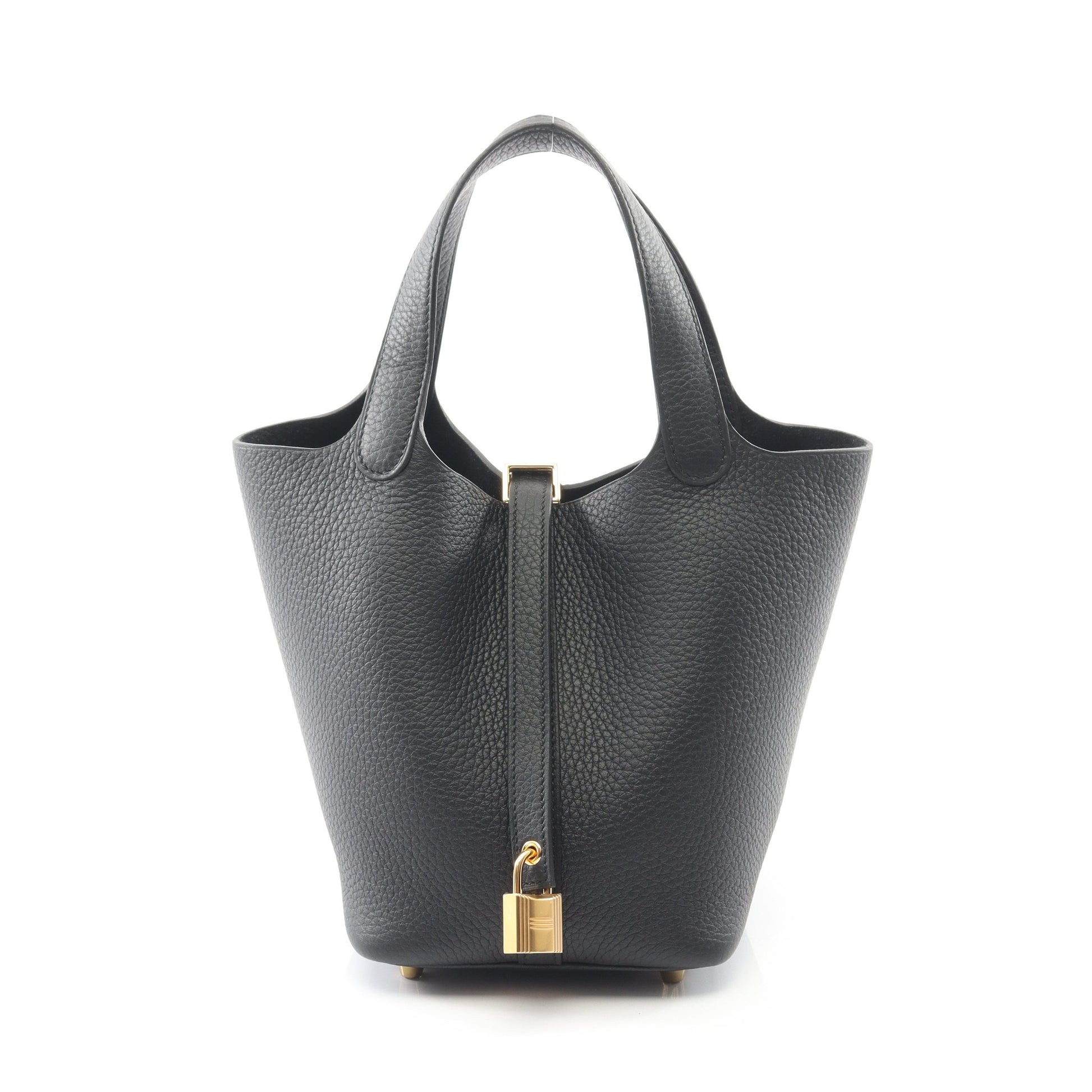 ピコタンロックPM ハンドバッグ トリヨンクレマンス ブラック ゴールド金具 K刻印 エルメス バッグ HERMES