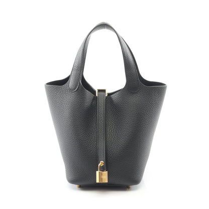 ピコタンロックPM ハンドバッグ トリヨンクレマンス ブラック ゴールド金具 K刻印 エルメス バッグ HERMES
