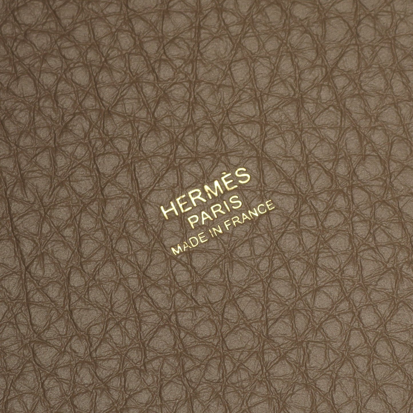 ピコタンロックPM エトゥープ ハンドバッグ トリヨンクレマンス グレーブラウン シルバー金具 W刻印 エルメス バッグ HERMES