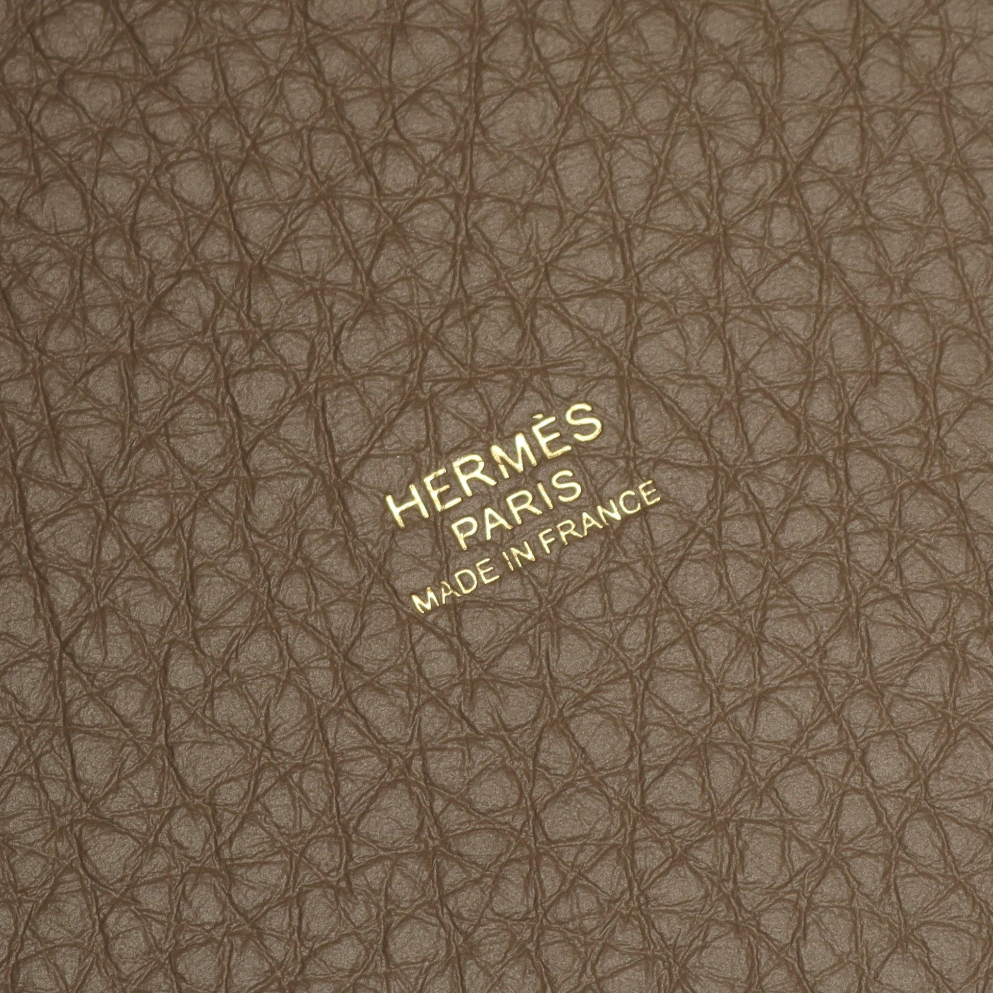 ピコタンロックPM エトゥープ ハンドバッグ トリヨンクレマンス グレーブラウン シルバー金具 W刻印 エルメス バッグ HERMES