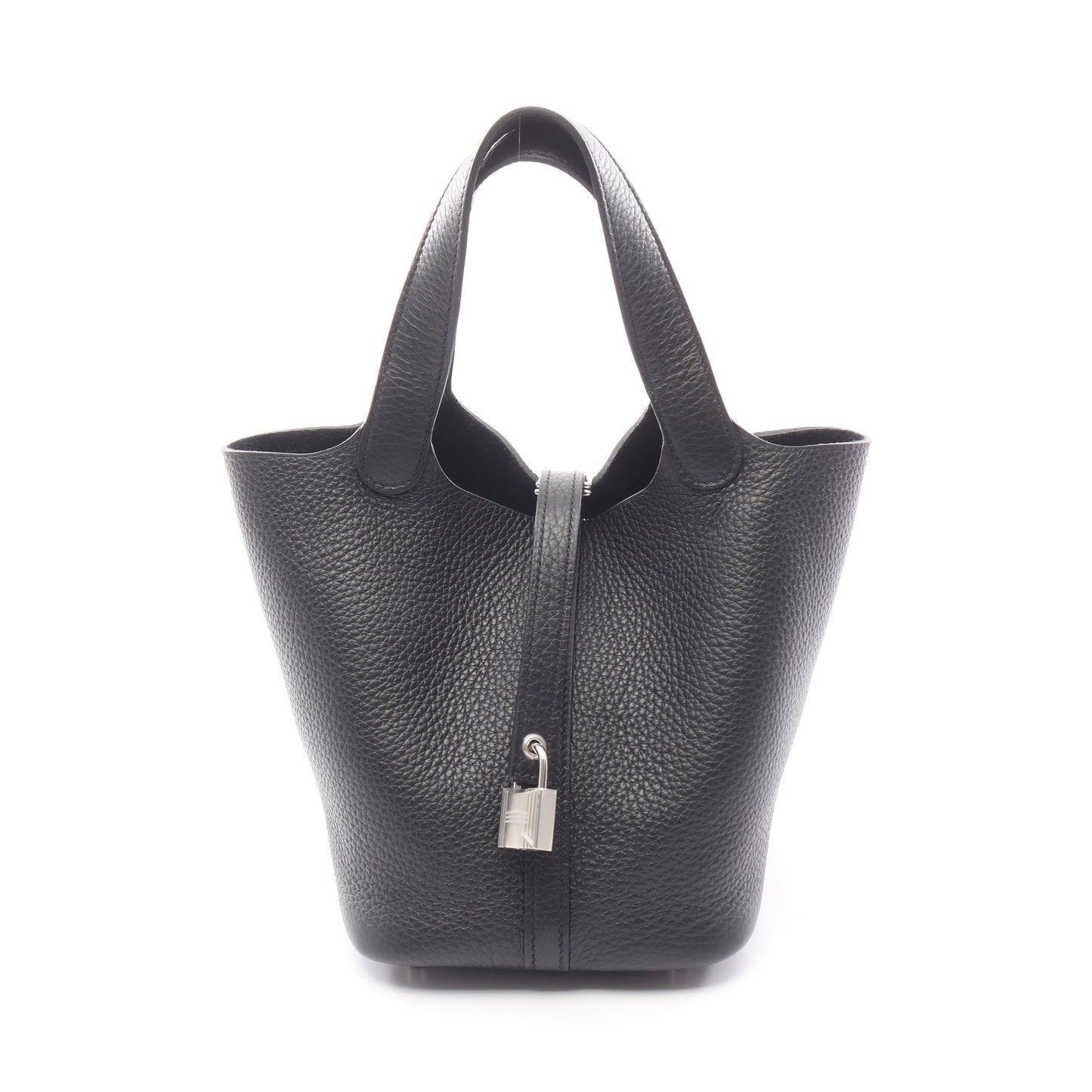 ピコタンロックPM ハンドバッグ トリヨンクレマンス ブラック シルバー金具 W刻印 エルメス バッグ HERMES