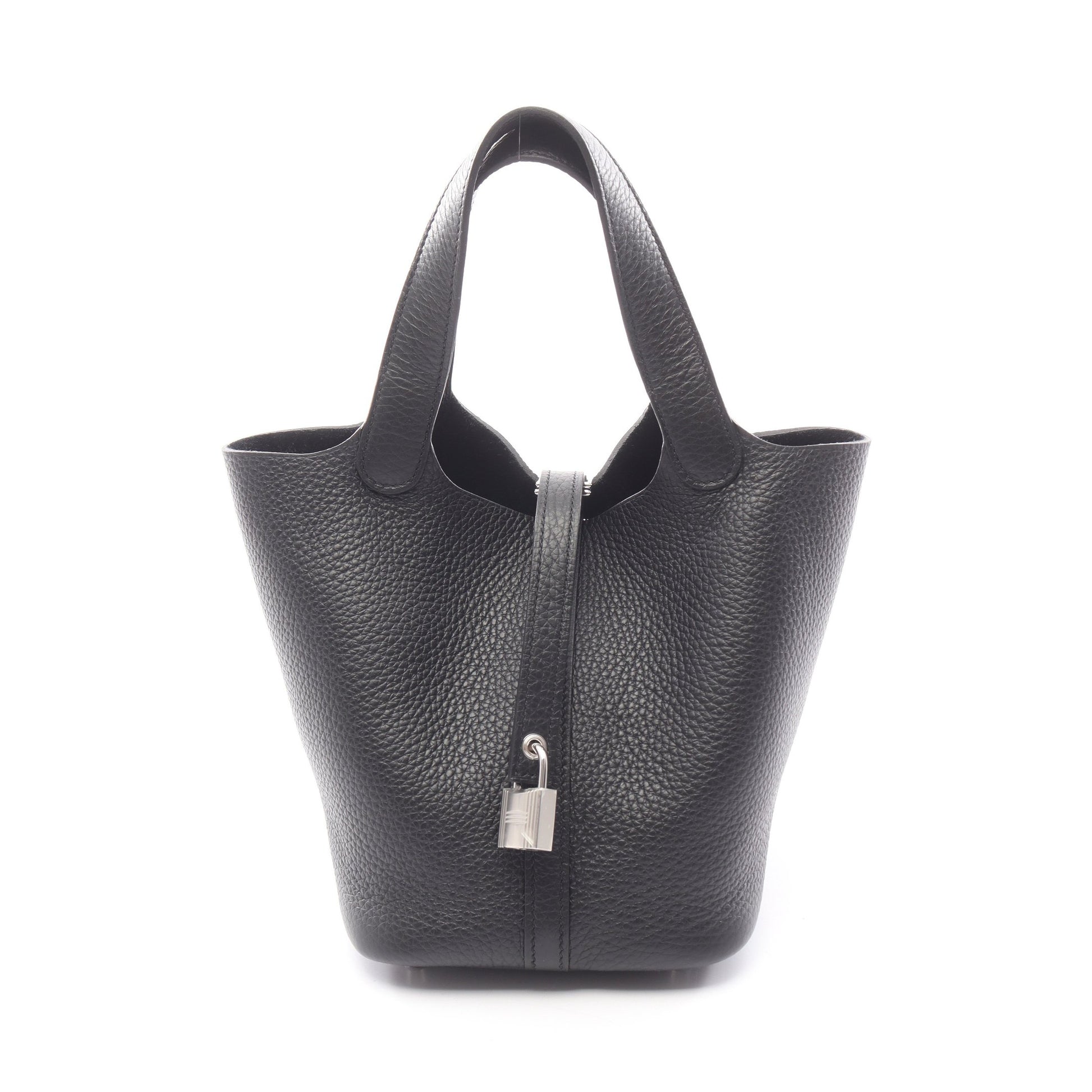 ピコタンロックPM ハンドバッグ トリヨンクレマンス ブラック シルバー金具 W刻印 エルメス バッグ HERMES
