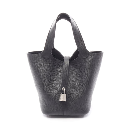 ピコタンロックPM ハンドバッグ トリヨンクレマンス ブラック シルバー金具 W刻印 エルメス バッグ HERMES