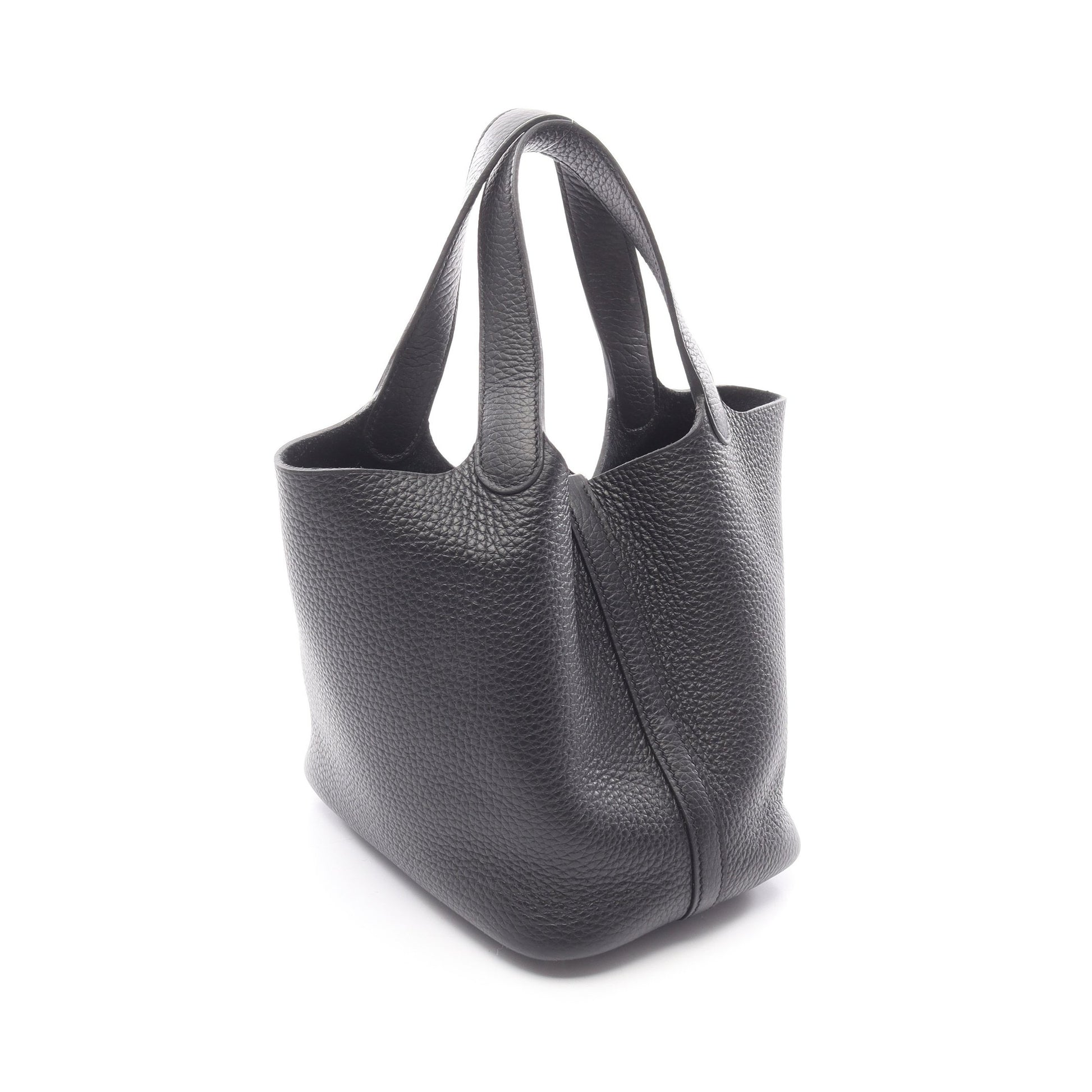 ピコタンロックPM ハンドバッグ トリヨンクレマンス ブラック シルバー金具 W刻印 エルメス バッグ HERMES