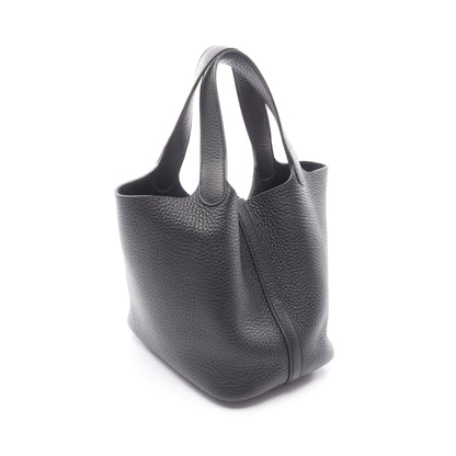 ピコタンロックPM ハンドバッグ トリヨンクレマンス ブラック シルバー金具 W刻印 エルメス バッグ HERMES